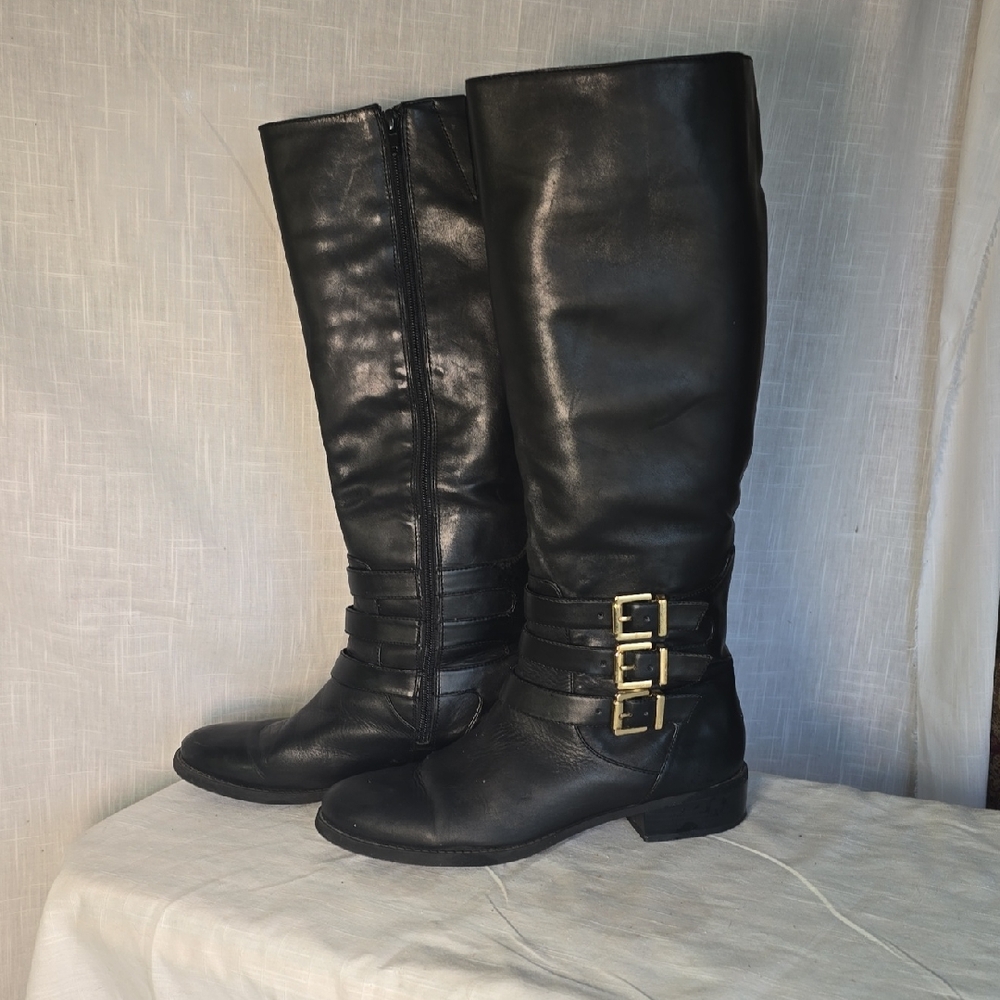 INC International Concepts Black Over the Knee Boots Size 10